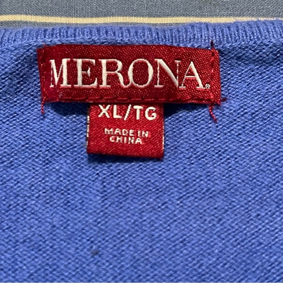 Merona Blue Scoopneck Quarter Sleeves Size XL - Picture 3 of 6